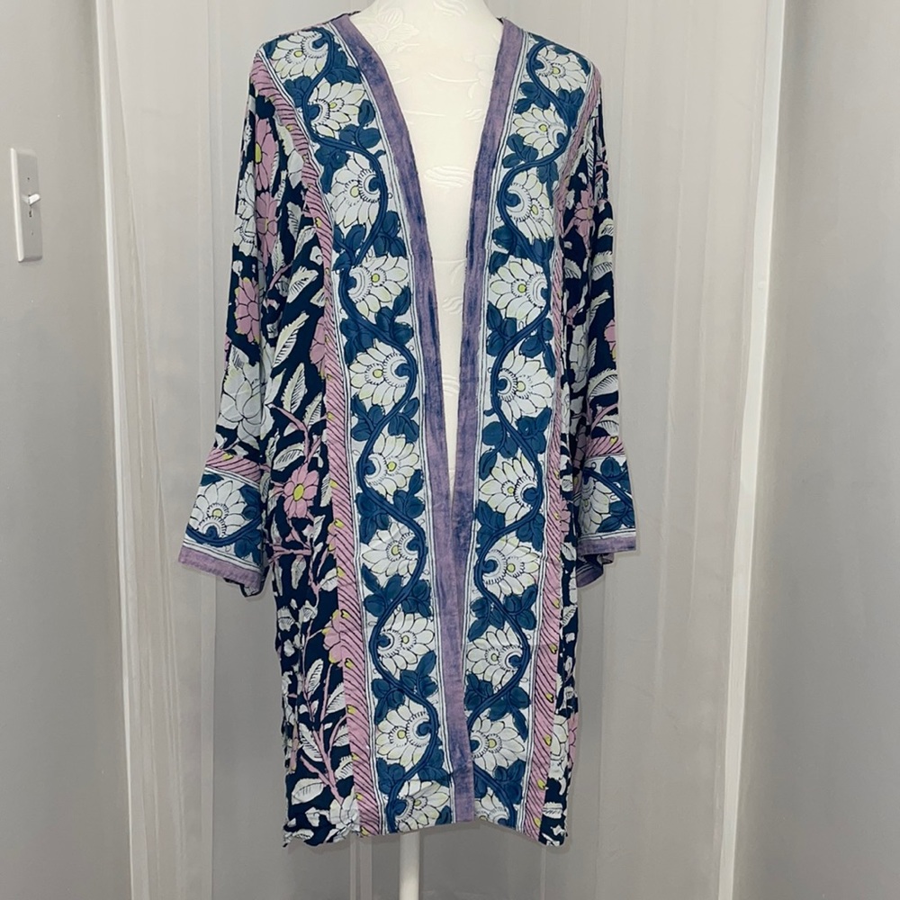 Soft Surroundings Size Medium Cotton lightweight housecoat, robe, kimono